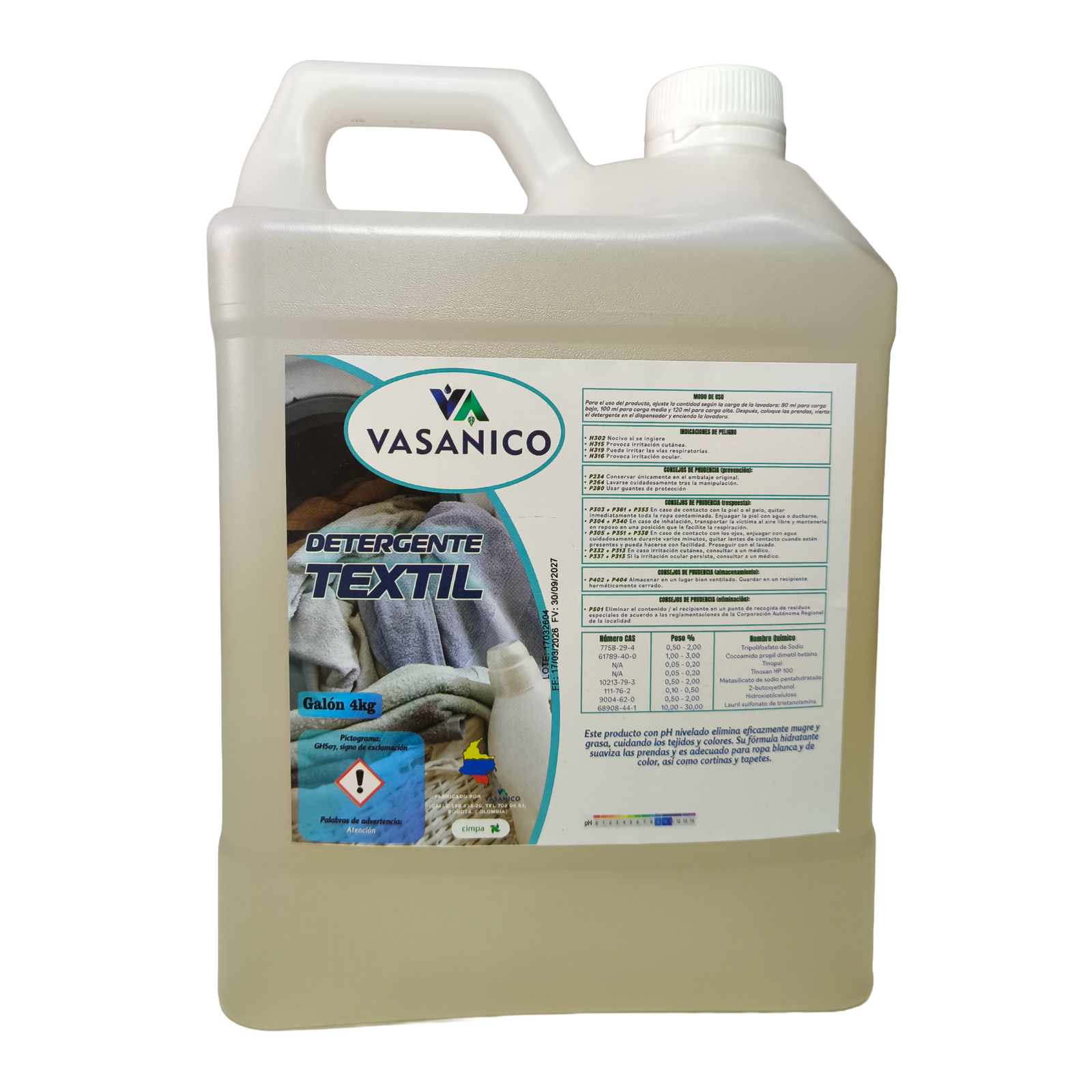 Foto productos Vasanico _Detergente, Galón